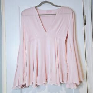 Giamba Bell Sleeve V-neck Top